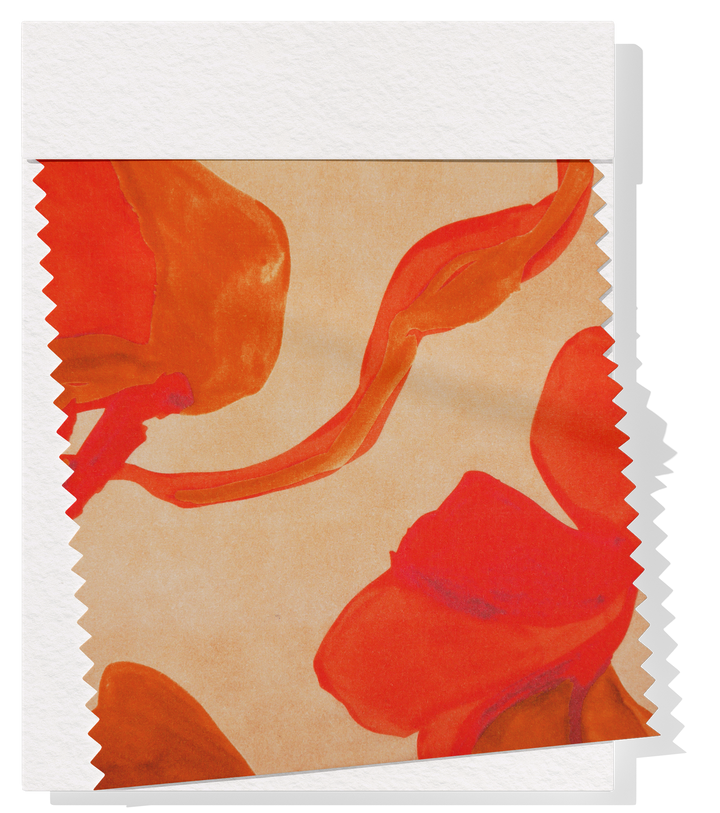 Printed Nylon/Rayon $18.00p/m - Zarah Orange