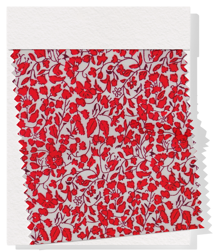 Printed Rayon $12.00p/m - Naya Red