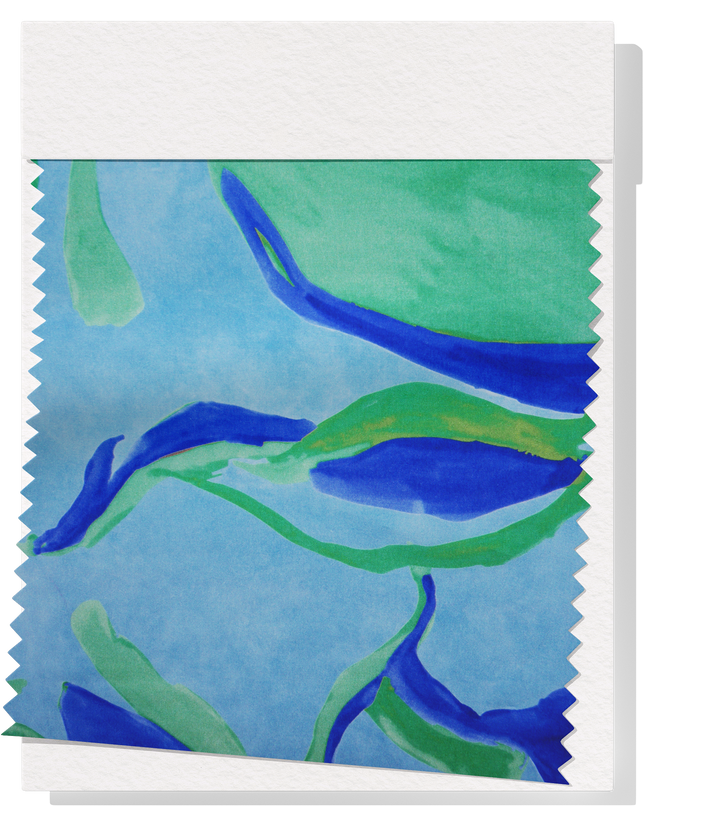 Printed Nylon/Rayon $18.00p/m - Zarah Blue