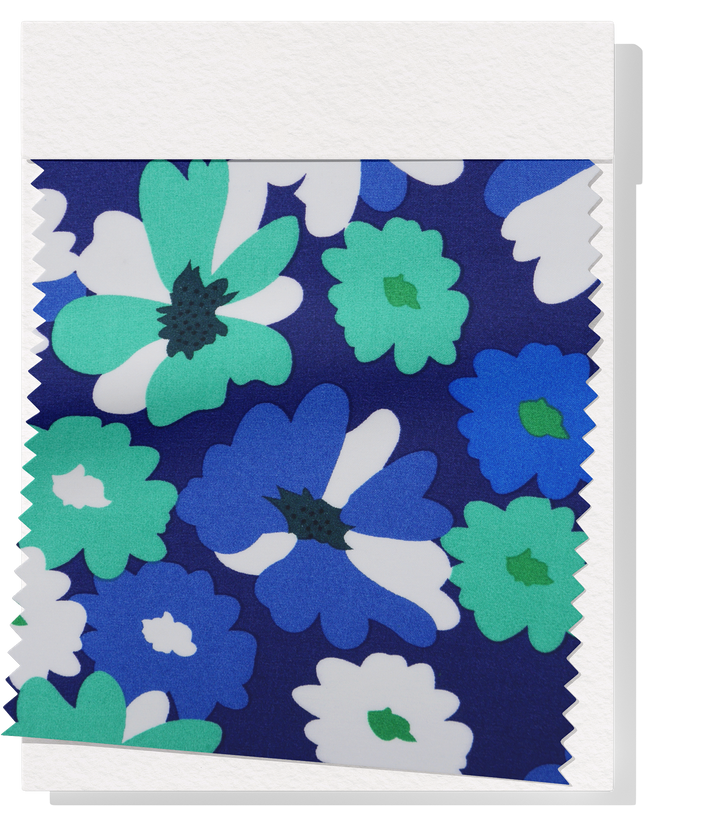 Printed Rayon $12.00p/m - AubreyBlue