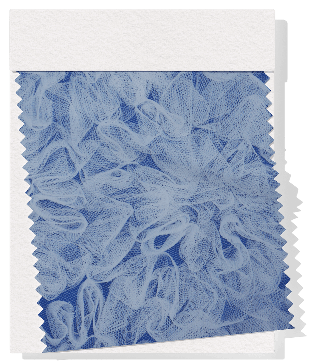 RUFFLED TULLE $40.00P/M - WHITE - The Fabric Shop