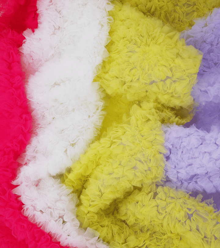 RUFFLED TULLE $40.00P/M - WHITE - The Fabric Shop
