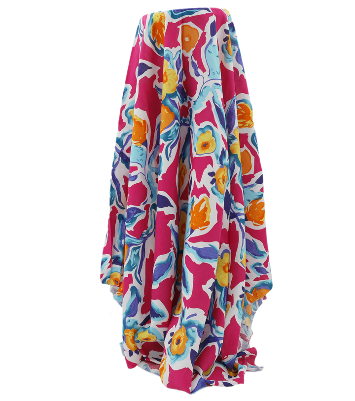 Printed Rayon $12.00p/m - Margot Pink