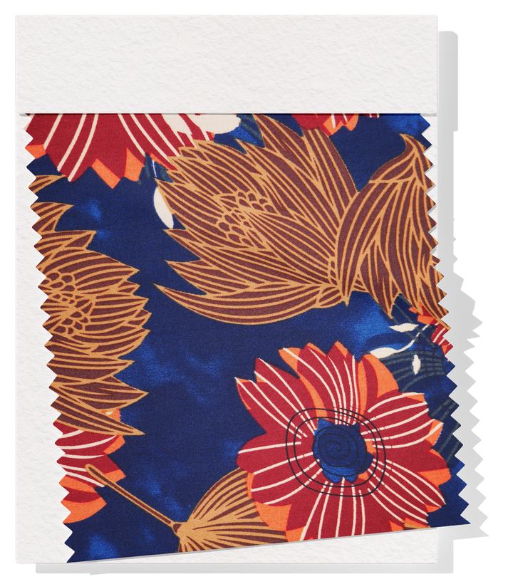 Printed Rayon $12.00p/m - Stevie Blue