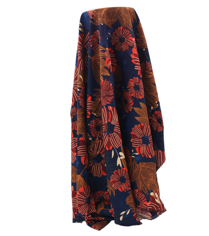 Printed Rayon $12.00p/m - Stevie Blue