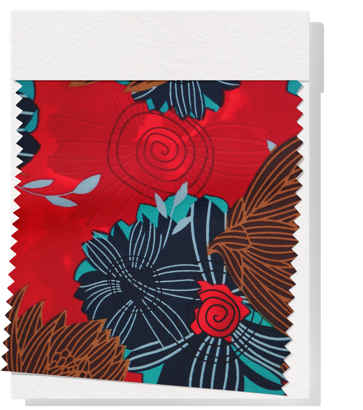 Printed Rayon $12.00p/m - Stevie Red