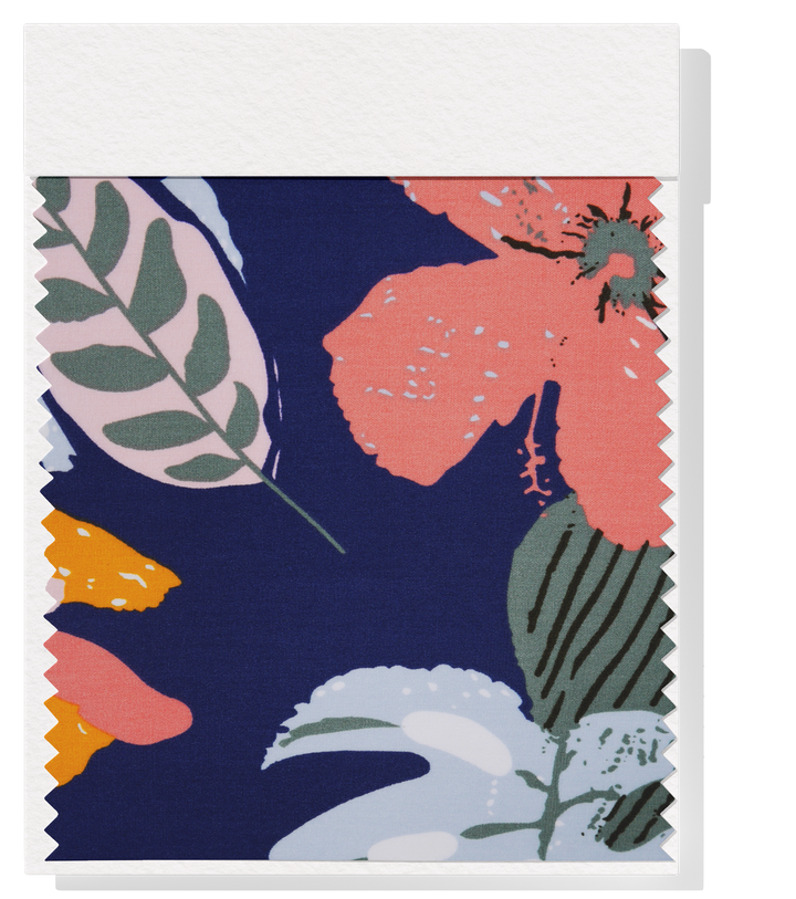 Printed Rayon $12.00p/m - Elsie Navy