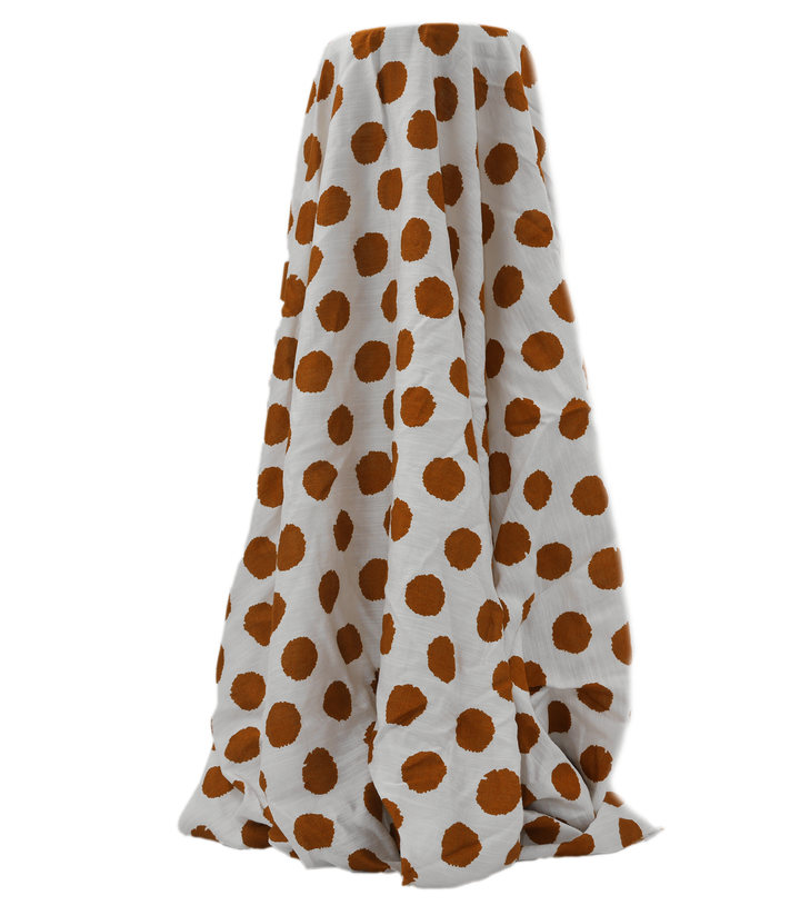 VISCOSE PRINT $16.00P/M -  Terracotta Pebble