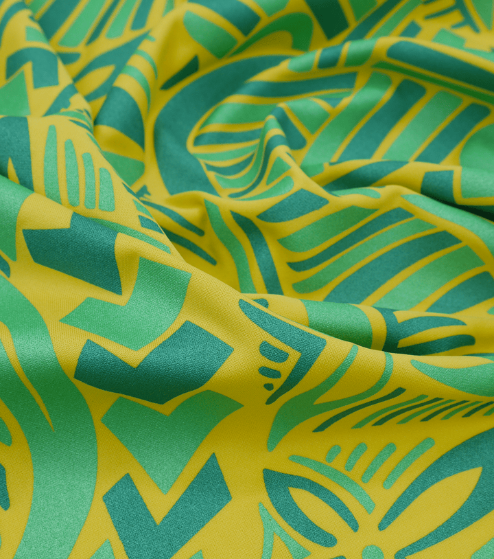 STRETCH POLYESTER PACIFIC PRINT $12.00P/M - The Fabric Shop