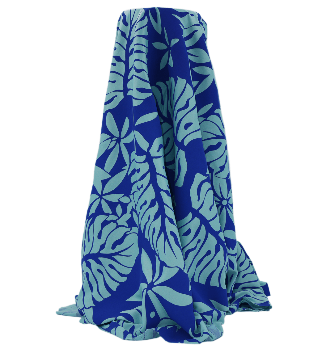 STRETCH POLYESTER PACIFIC PRINT $12.00P/M - The Fabric Shop