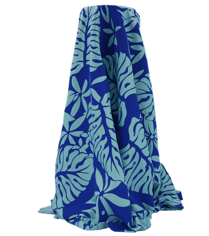 STRETCH POLYESTER PACIFIC PRINT $12.00P/M - The Fabric Shop