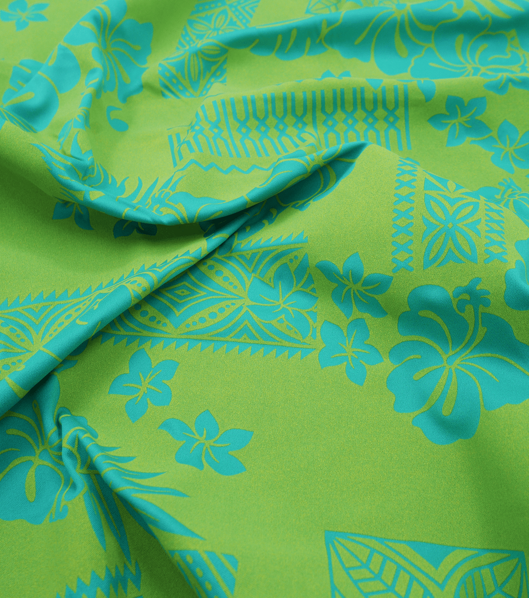 STRETCH POLYESTER PACIFIC PRINT $12.00P/M - The Fabric Shop