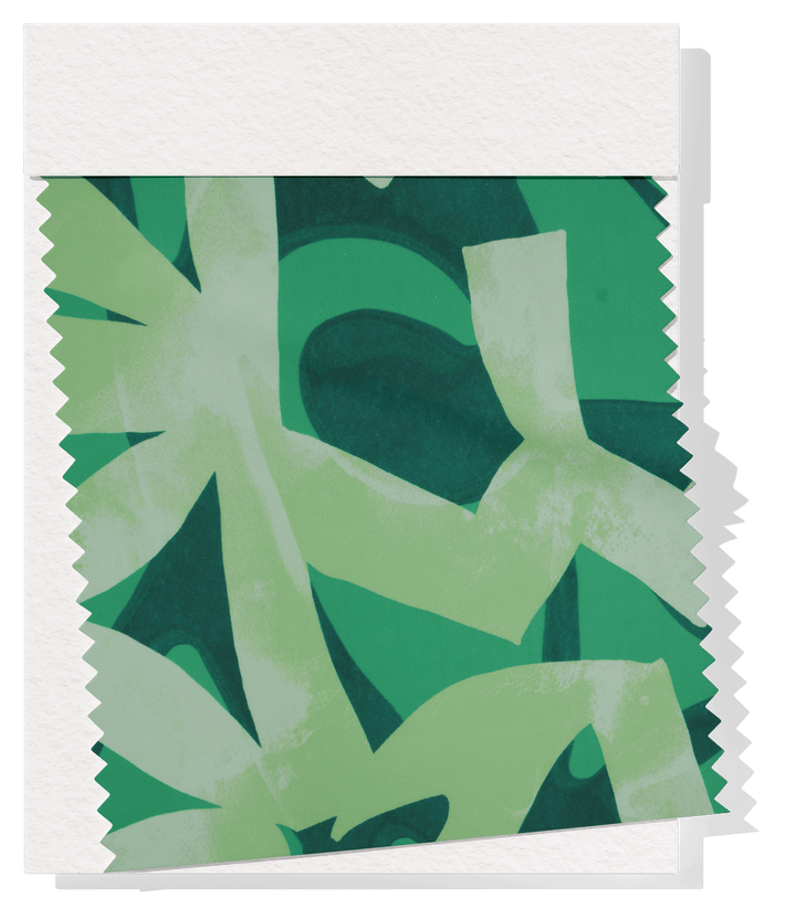 STRETCH POLYESTER PACIFIC PRINT $12.00P/M Green - The Fabric Shop