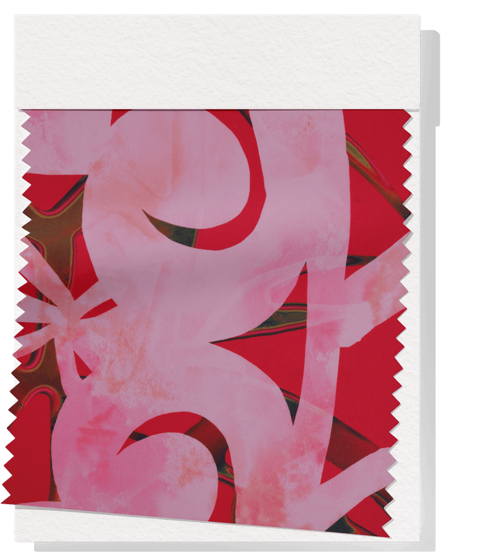 STRETCH POLYESTER PACIFIC PRINT $12.00P/M Red - The Fabric Shop