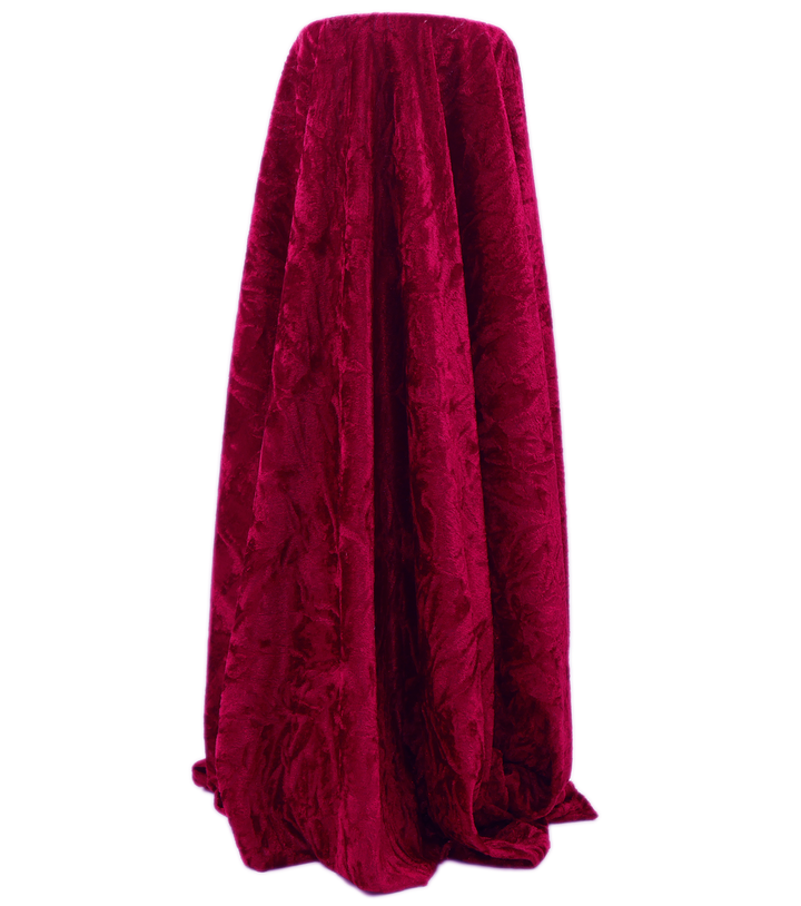 CRUSHED VELVET $8.00P/M - Cherry Red