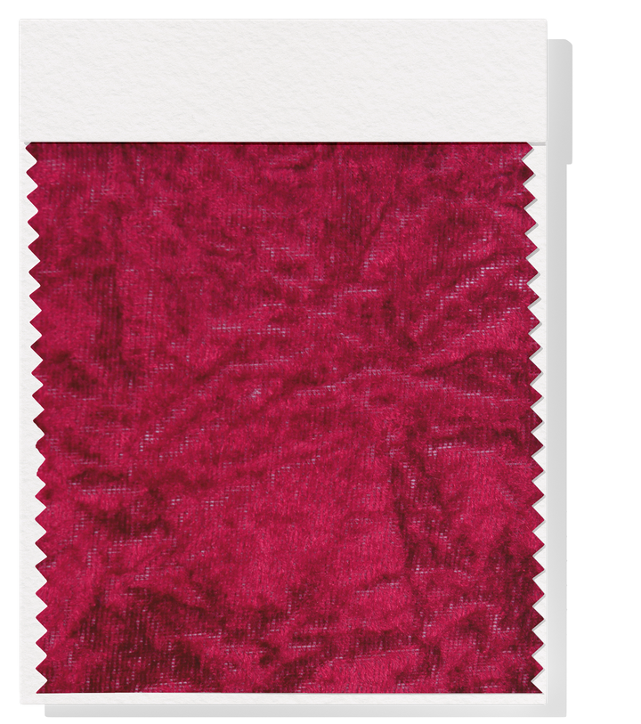 CRUSHED VELVET $8.00P/M - Cherry Red