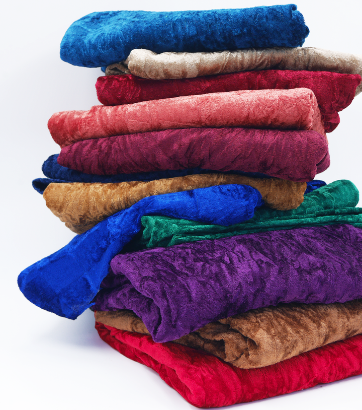 CRUSHED VELVET $8.00P/M -  Dark Coral