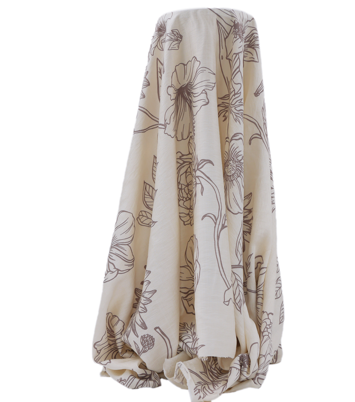 VISCOSE PRINT $16.00P/M - Stone Bloom