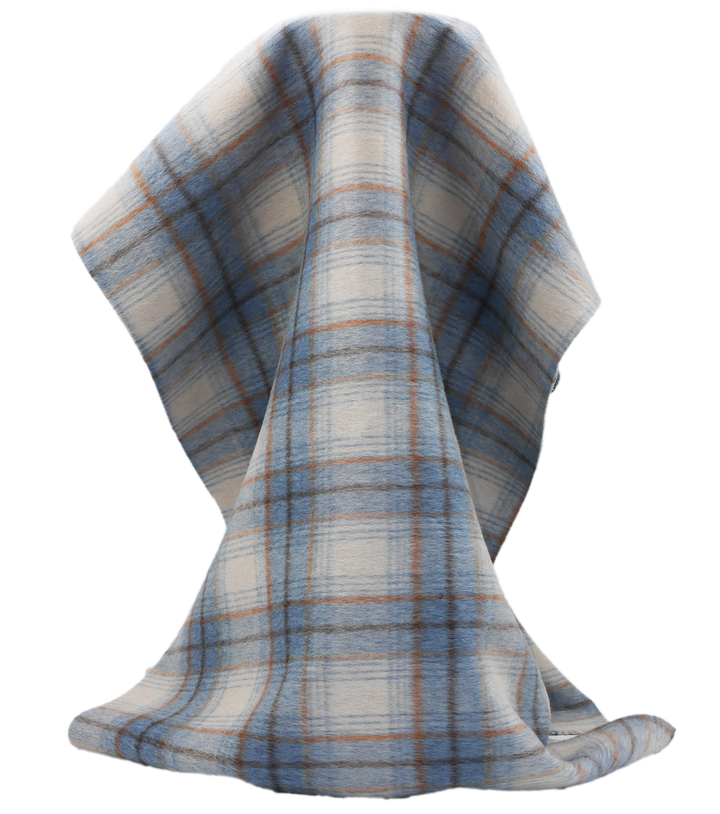 DOUBLE FACED CHECK WOOL $24.00P/M - Powder Blue