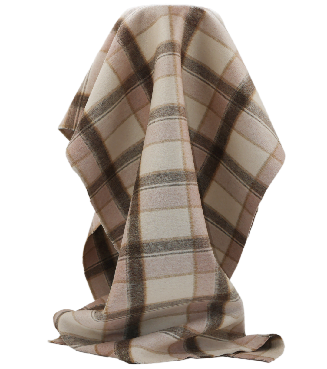 DOUBLE FACED CHECK WOOL $24.00P/M - Blush