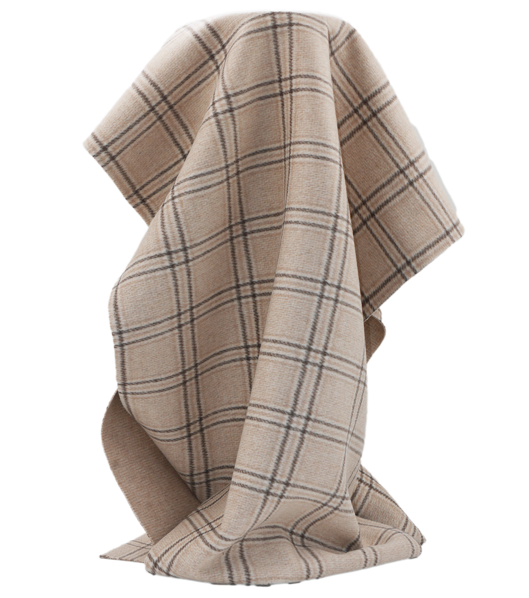DOUBLE FACED CHECK WOOL $24.00P/M - Sandstone