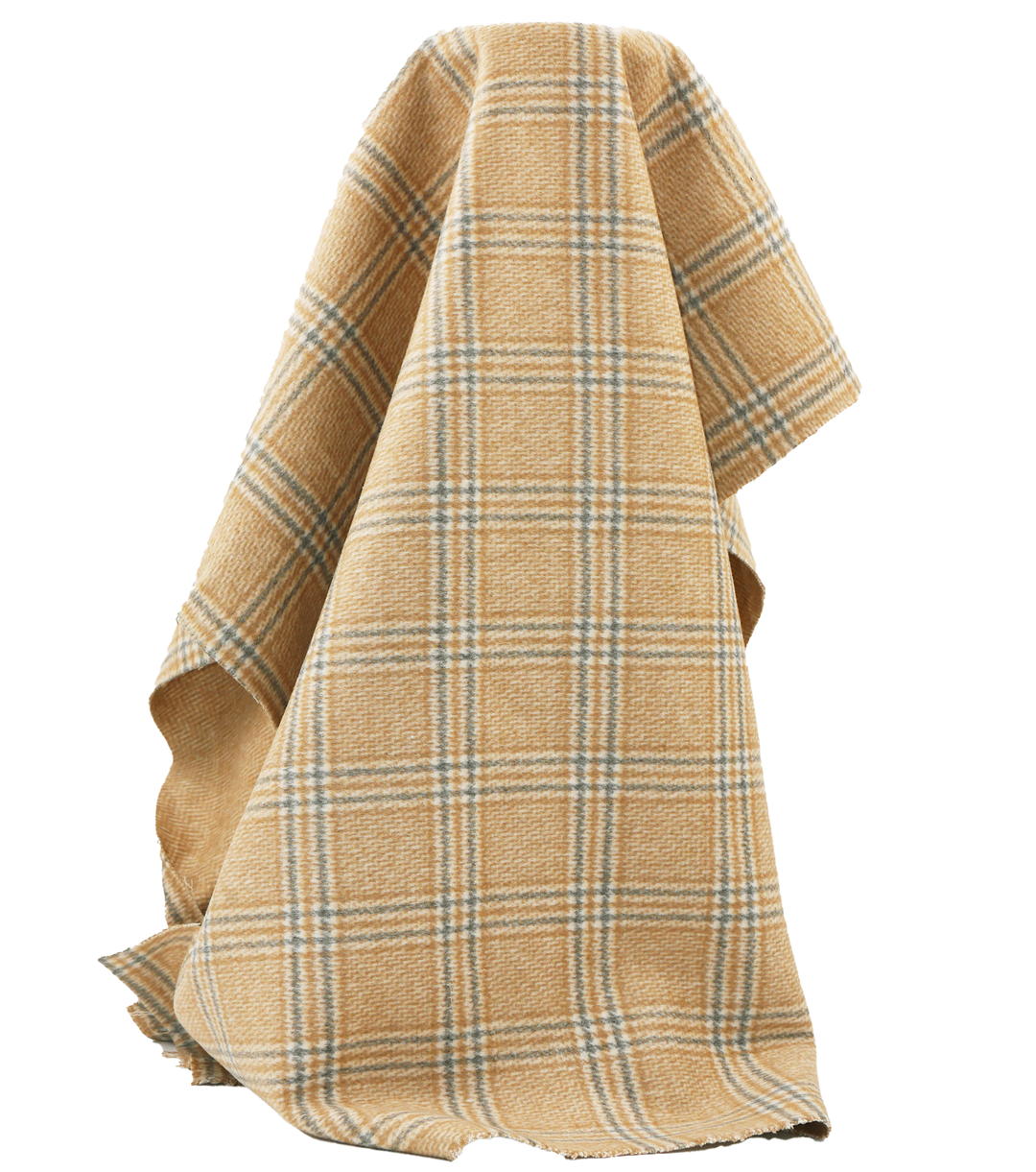 DOUBLE FACED CHECK WOOL $24.00P/M - Oatmeal
