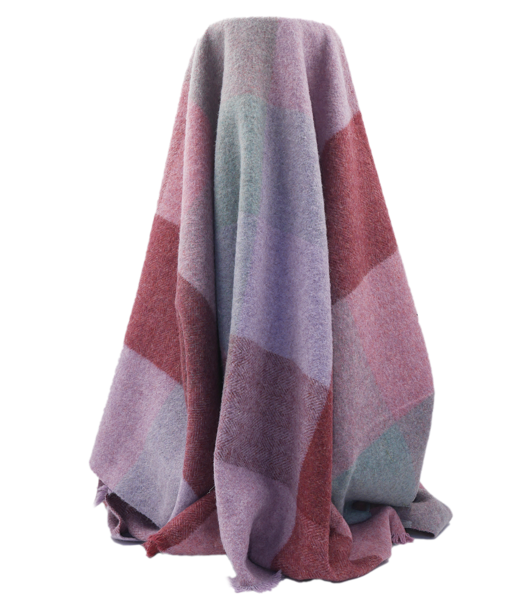 CHECKED WOOL $28.00P/M - Blush & Lilac Block Check