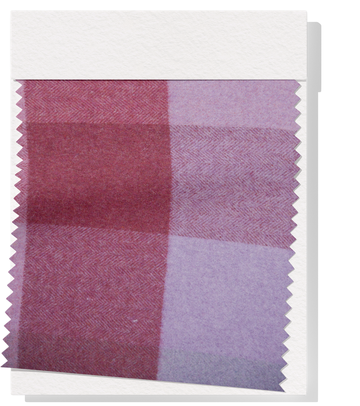 CHECKED WOOL $28.00P/M - Blush & Lilac Block Check