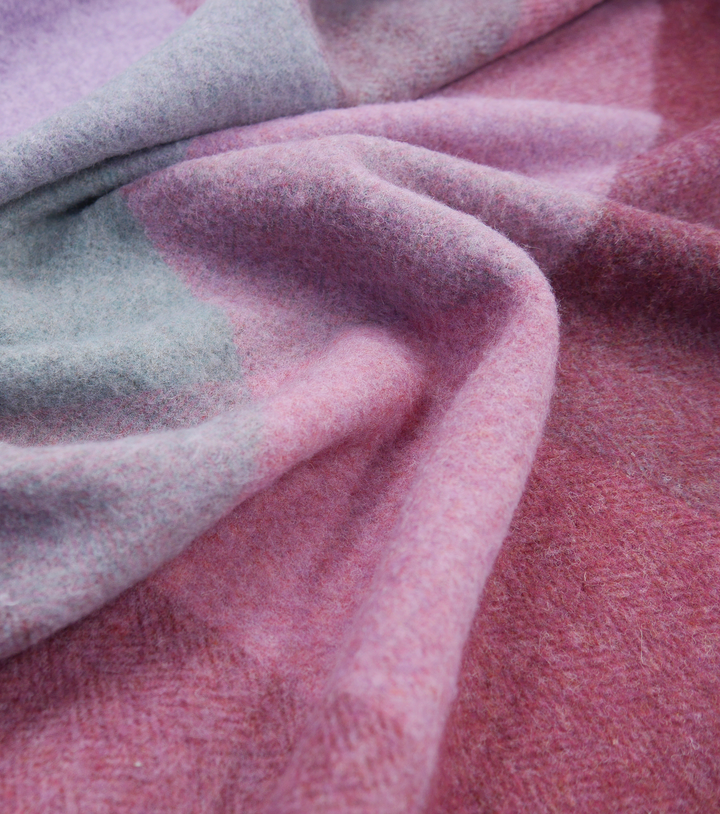 CHECKED WOOL $28.00P/M - Blush & Lilac Block Check