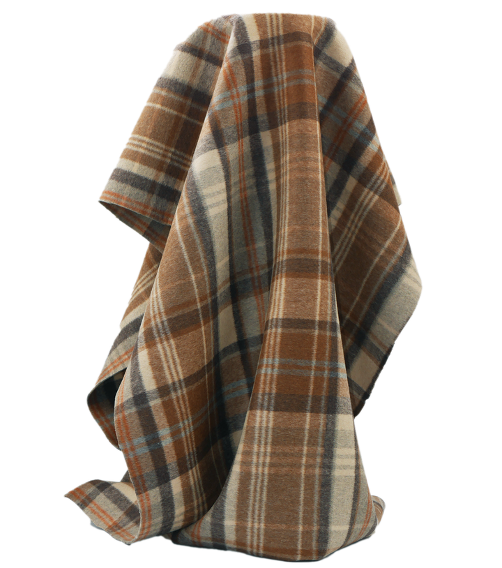 Double Faced Check Wool $24.00p/m -Toffee