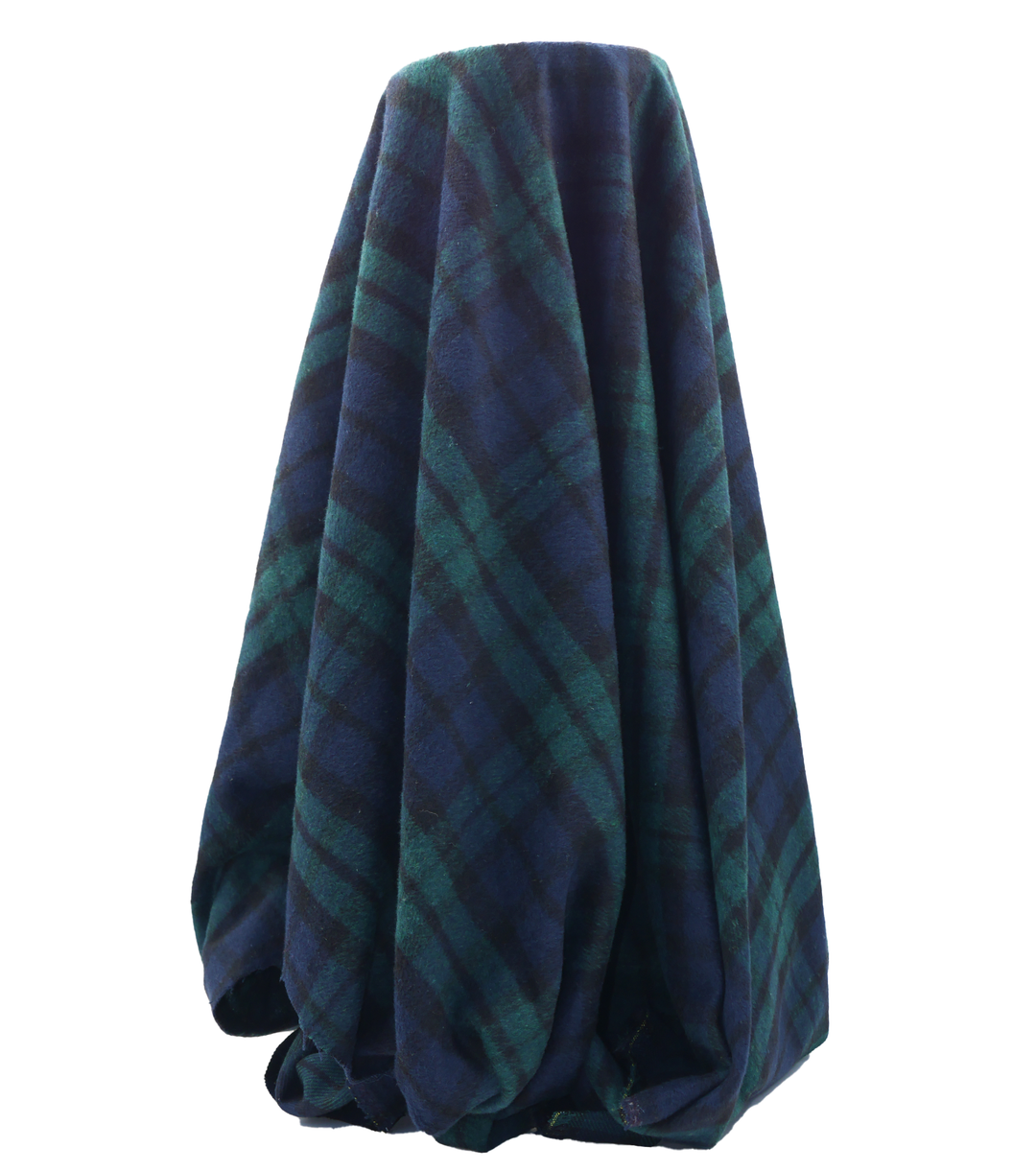 CHECKED WOOL $18.00P/M - Forest Green & Navy Check