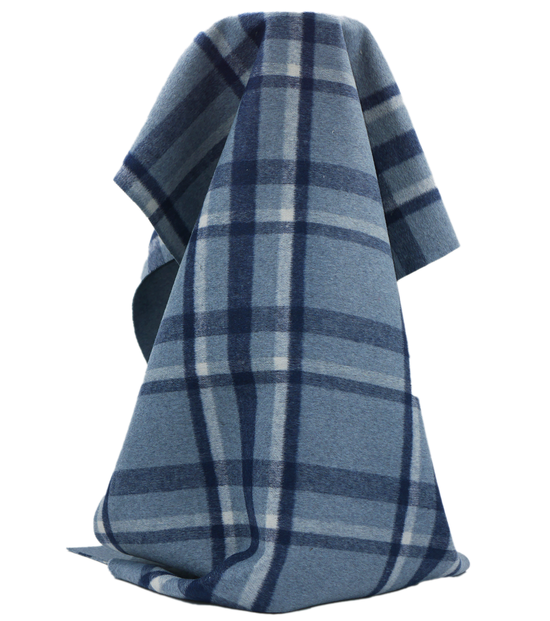 DOUBLE FACED CHECK WOOL $24.00P/M - Coastal Blues