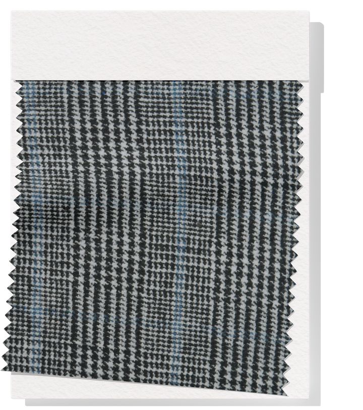 CHECKED WOOL $18.00P/M -  Charcoal Glen Check