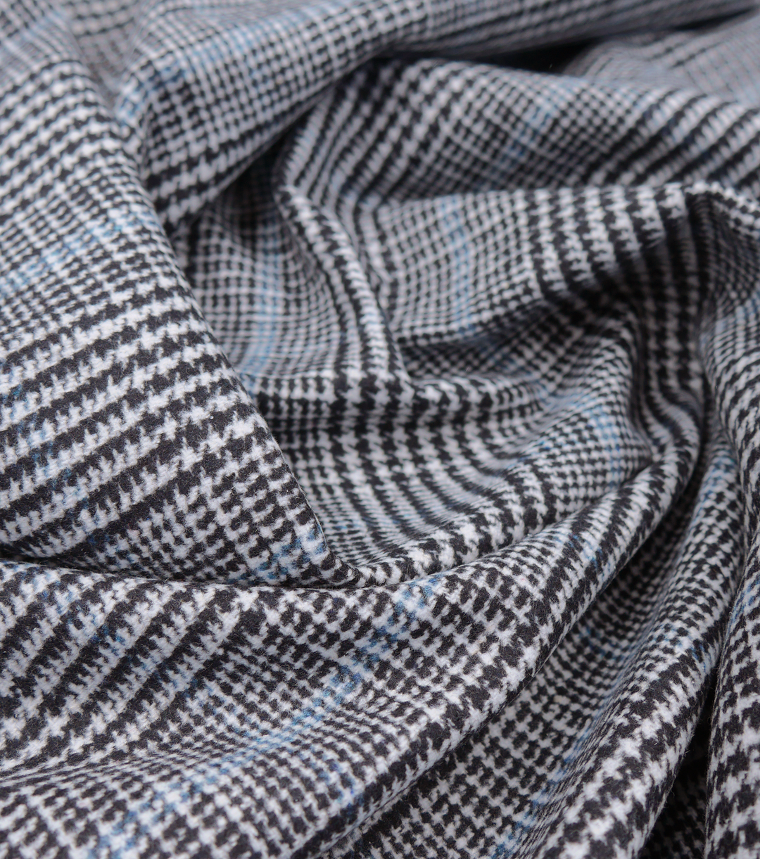 CHECKED WOOL $18.00P/M -  Charcoal Glen Check