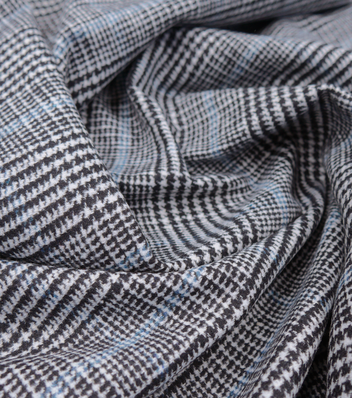 CHECKED WOOL $18.00P/M -  Charcoal Glen Check