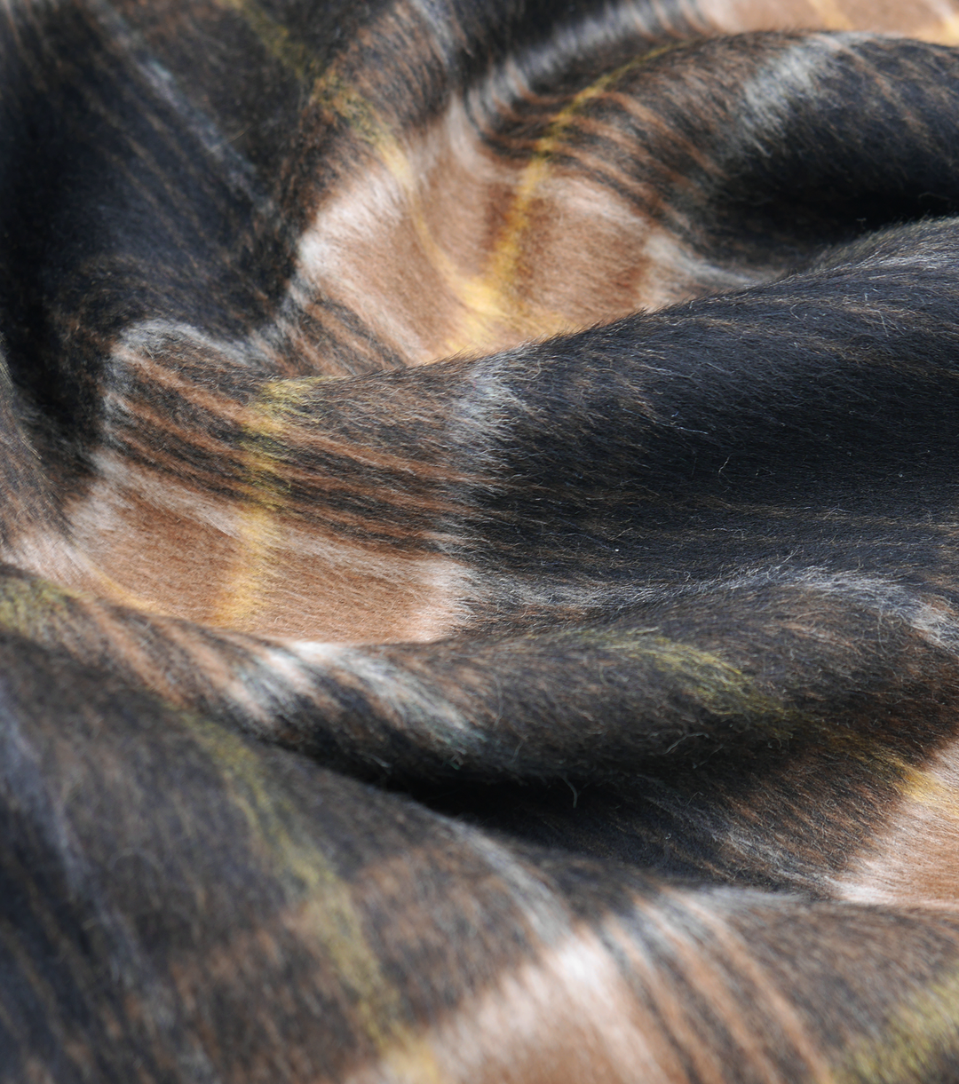 DOUBLE FACED CHECK WOOL $24.00P/M -Tobacco & Gold