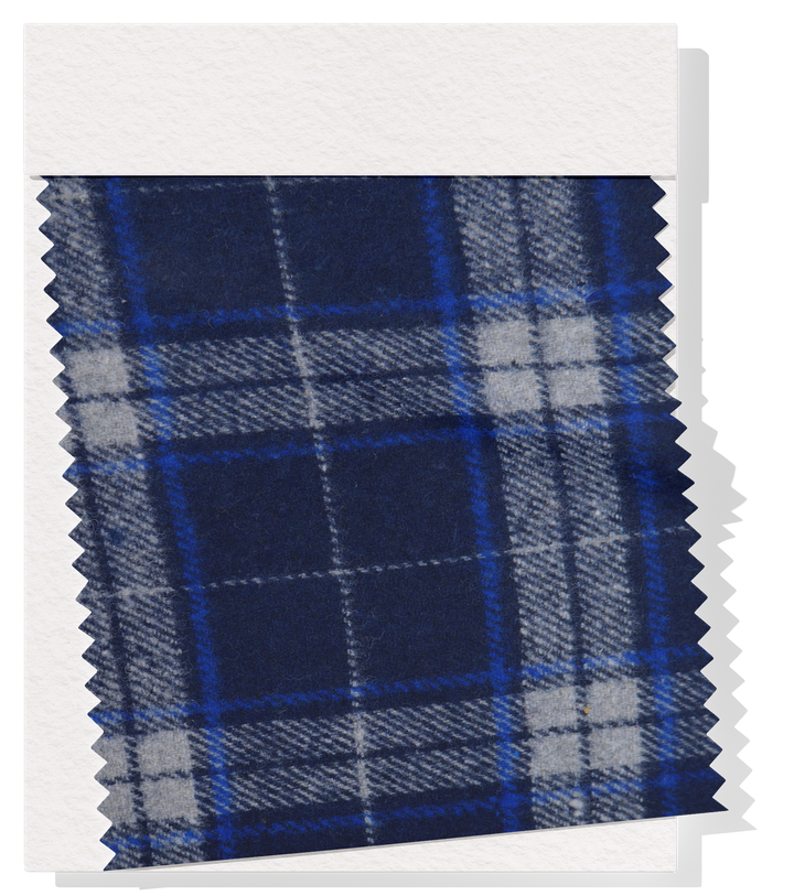 CHECKED WOOL $18.00P/M -  Navy Heritage Check