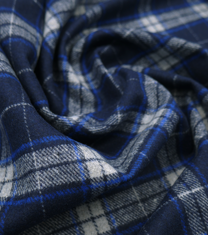 CHECKED WOOL $18.00P/M -  Navy Heritage Check