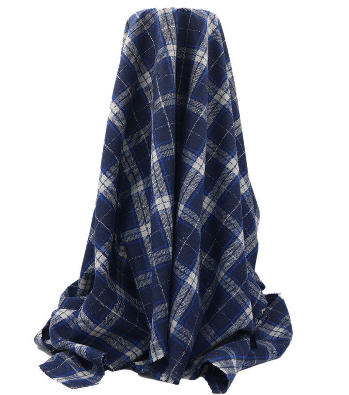 CHECKED WOOL $18.00P/M -  Navy Heritage Check