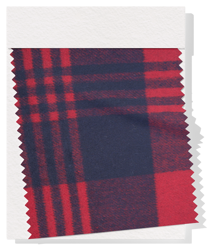 CHECKED WOOL $18.00P/M - Crimson Shadow Plaid