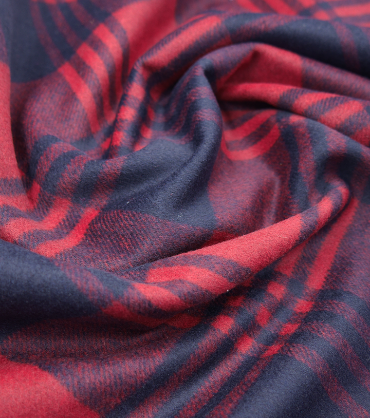 CHECKED WOOL $18.00P/M - Crimson Shadow Plaid