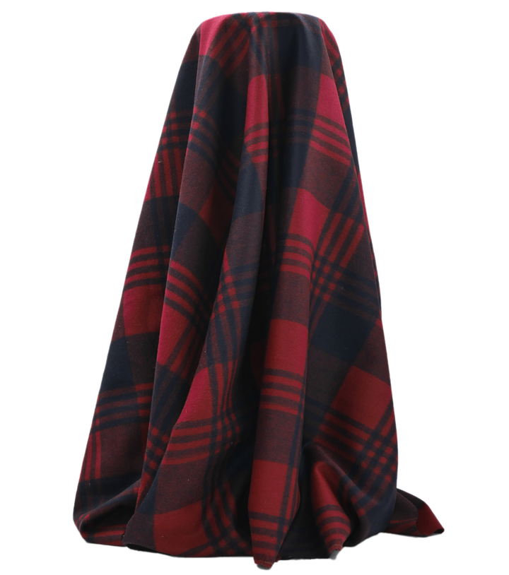 CHECKED WOOL $18.00P/M - Crimson Shadow Plaid