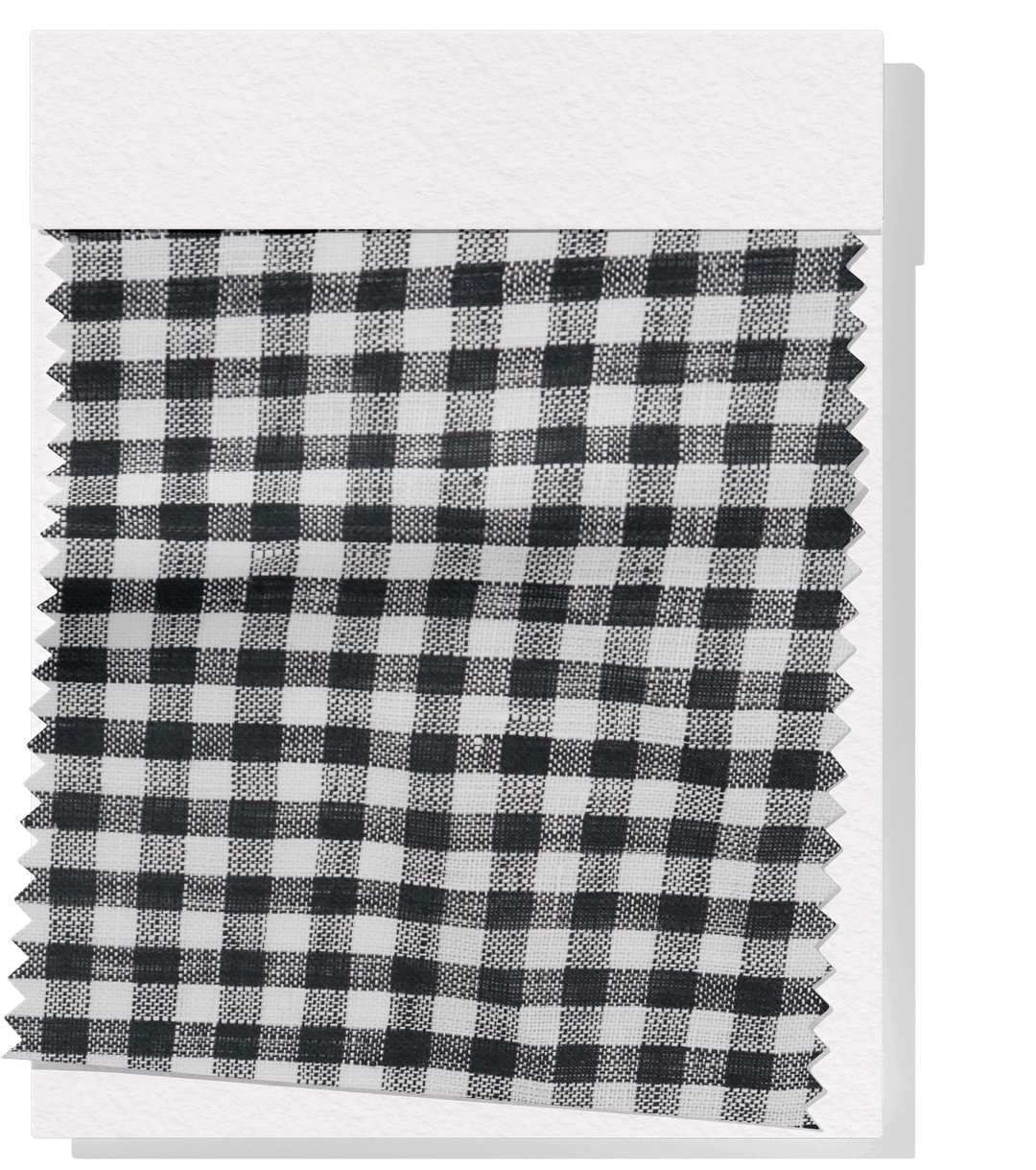 100% Linen $28.00p/m - Gingham Black and White - The Fabric Shop