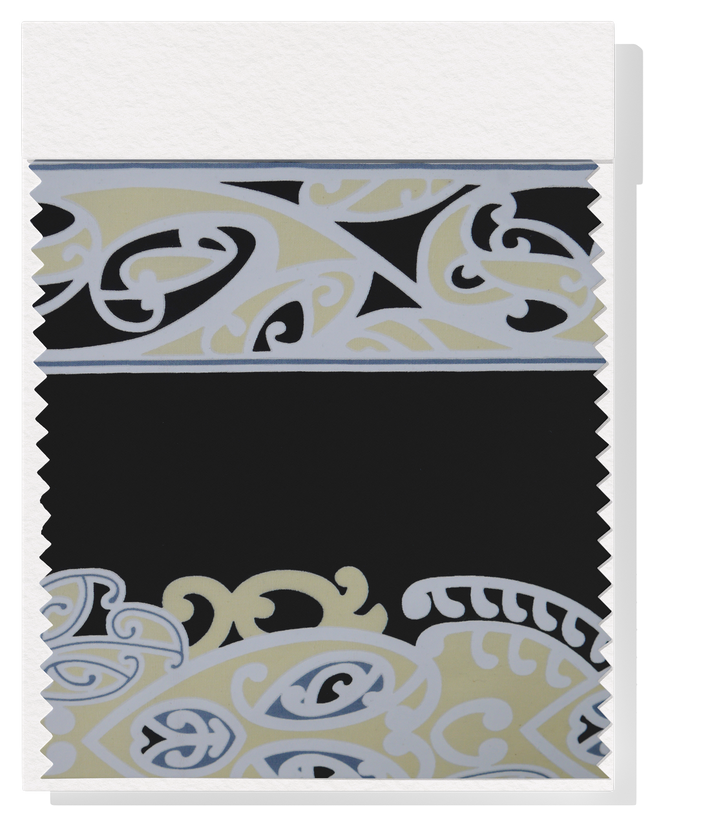 Cotton Maori Koru Design $8.00p/m - Beige