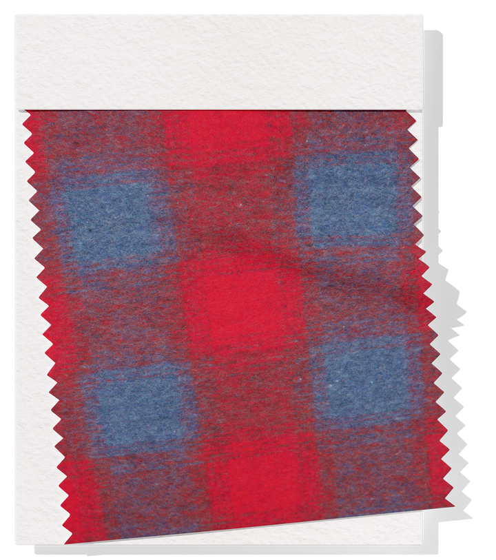 Checked Wool $18.00p/m - Red & Grey (WC8)