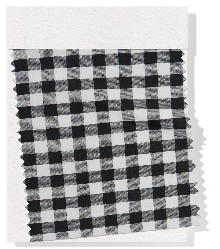 Cotton Gingham Print $14.00p/m - Black & White (Medium)