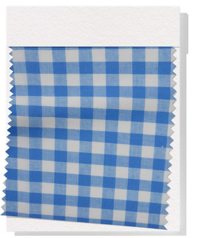 Cotton Gingham Print $14.00p/m - Blue & White (Medium)