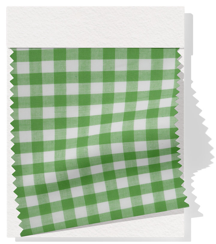 Cotton Gingham Print $14.00p/m - Green & White (Medium)