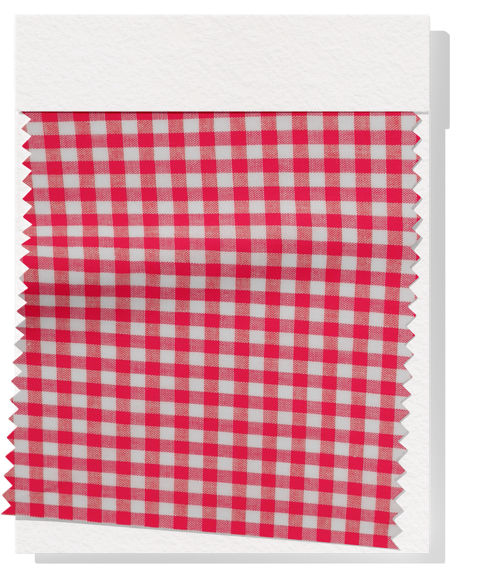 Cotton Gingham Print $14.00p/m - Cherry Red & White (Small)