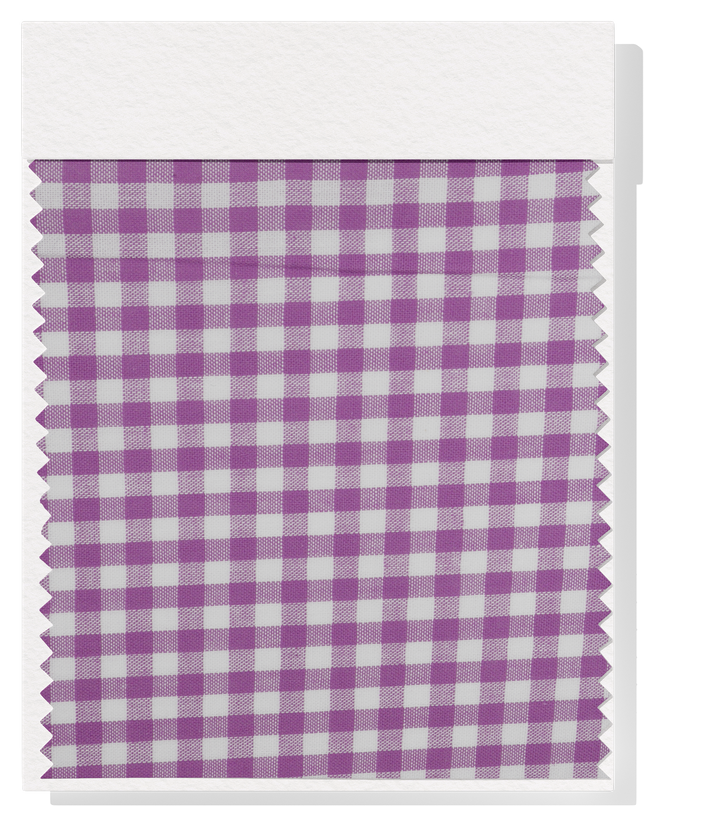 Cotton Gingham Print $14.00p/m -  Lilac & White (Small)